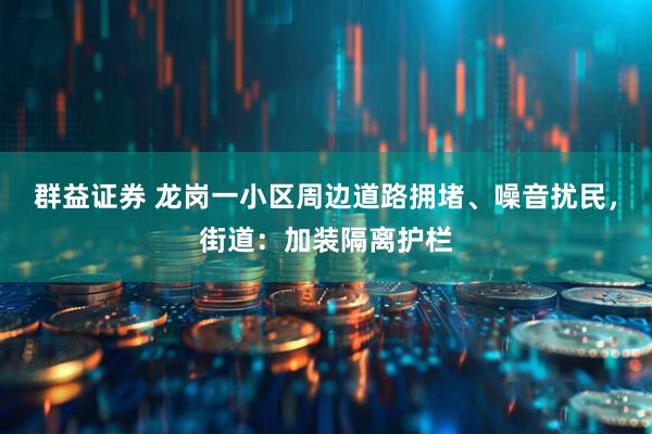 群益证券 龙岗一小区周边道路拥堵、噪音扰民，街道：加装隔离护栏